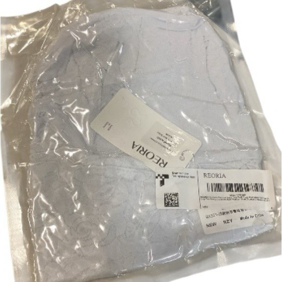 REORIA Lace Crop Top XL White Y2K Halter Going Out Tank NWT Sexy Evening