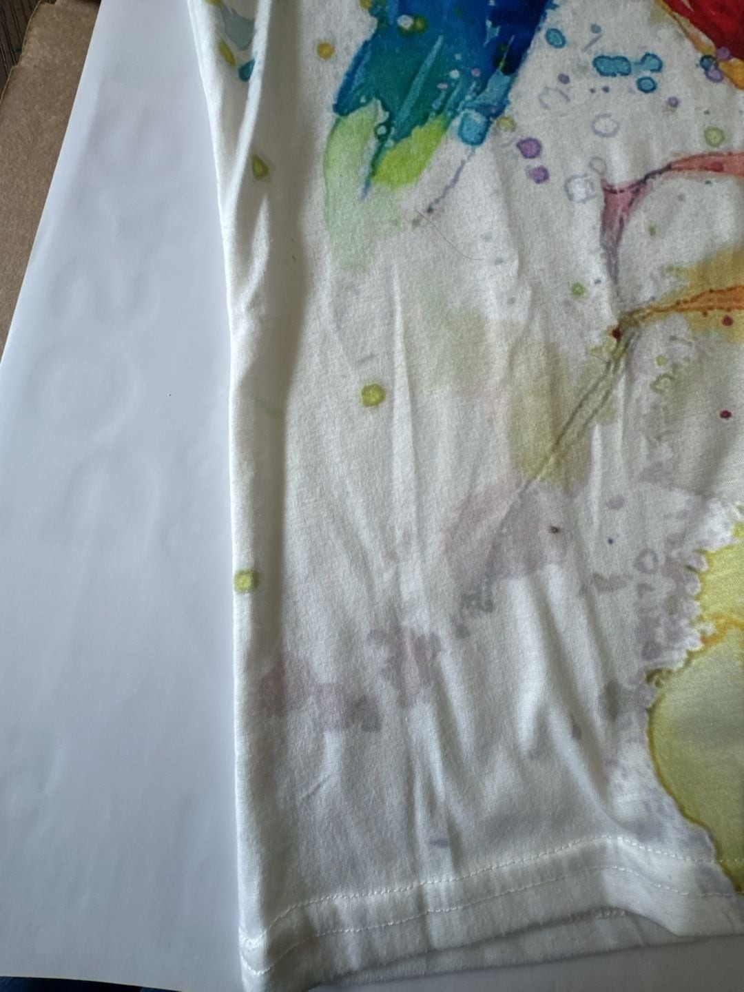 MISSLOOK Hummingbird and Flower Watercolor Print T-Shirt
