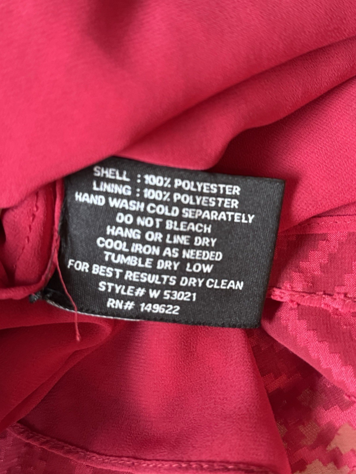 Walter Baker Belinda Sheer Chevron Wrap Top Sz XL Red Romantic Evening Holiday