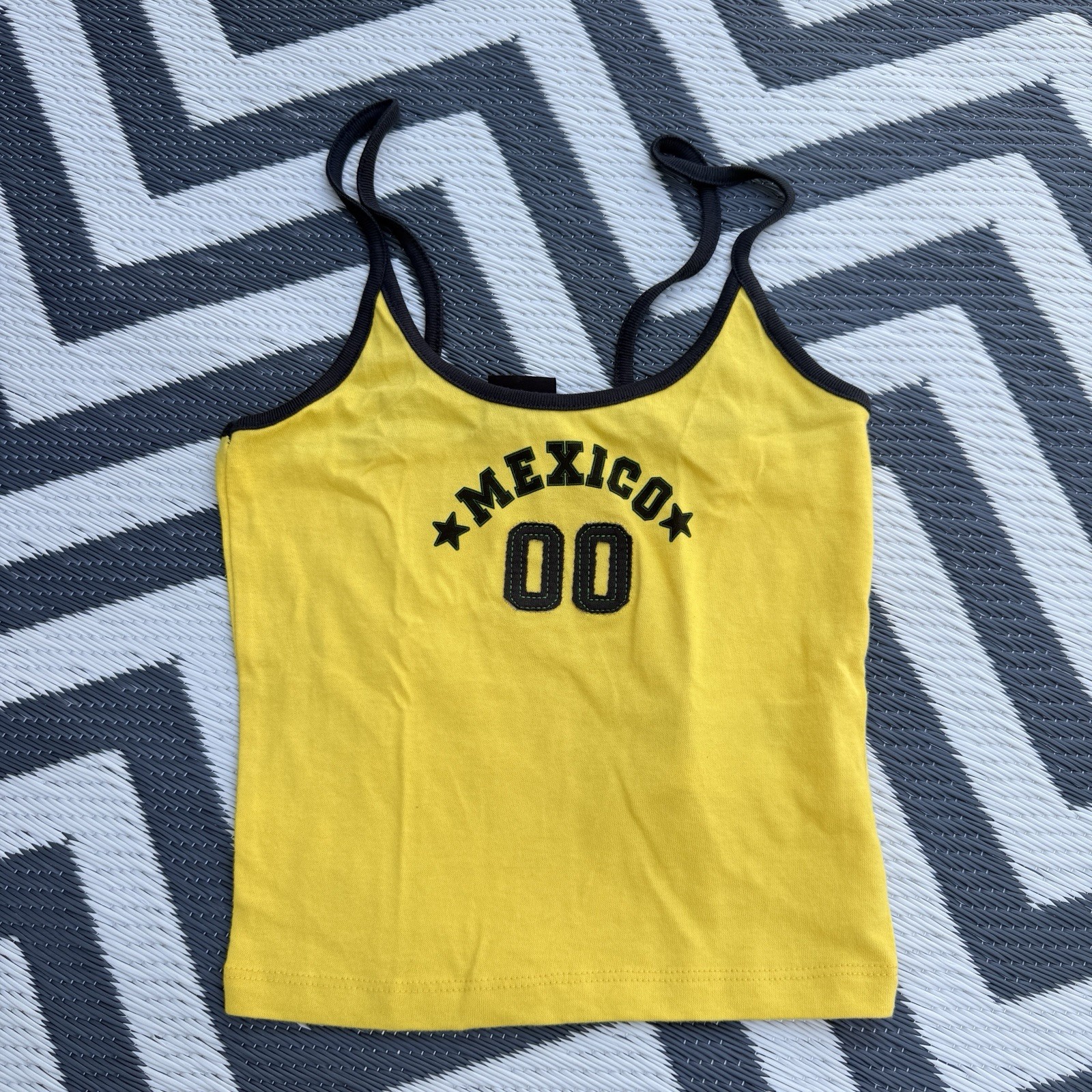 Urban Outfitters yellow Mexico cami crop size xs