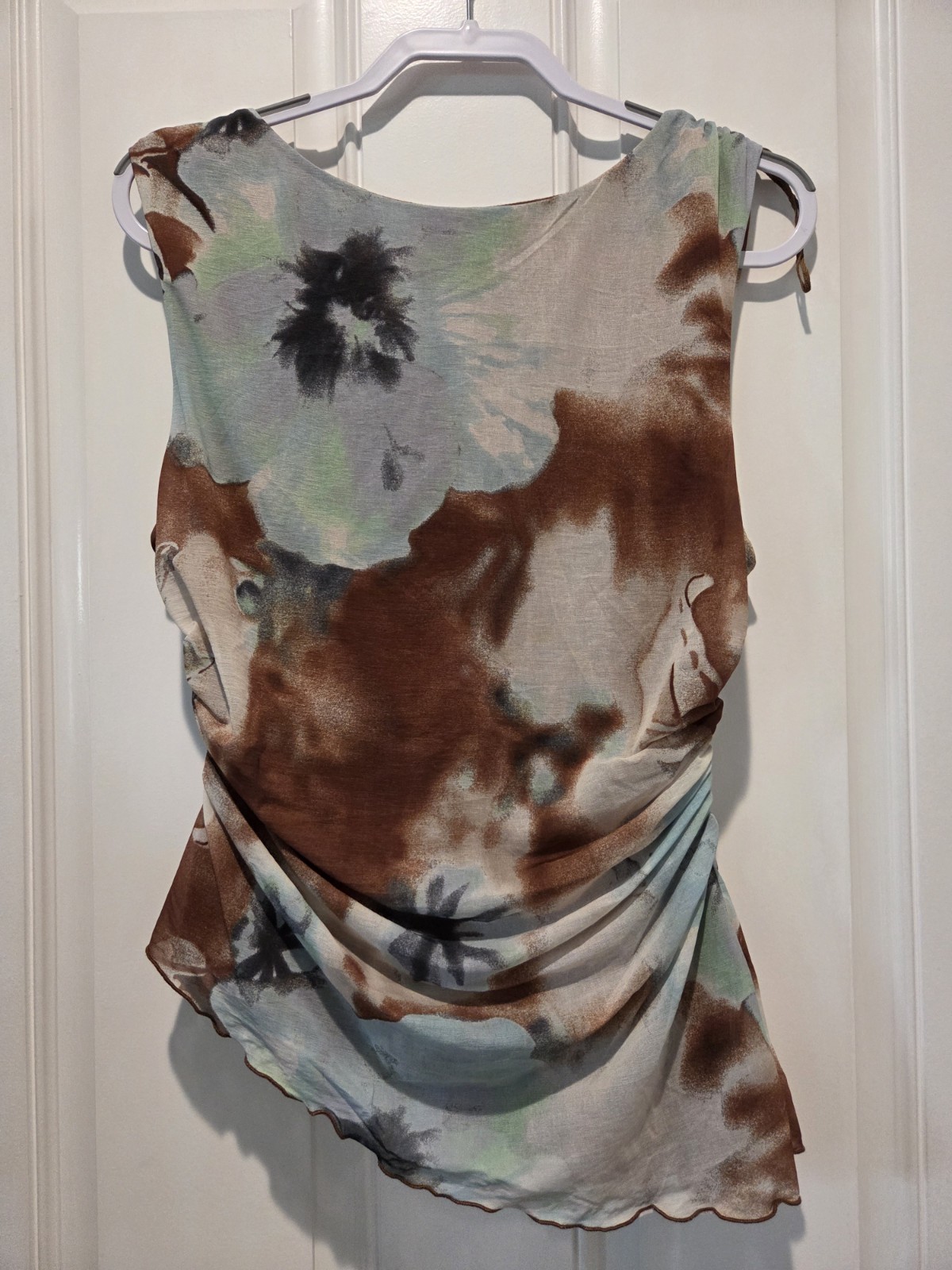 Free People Ash Knit Top Sleeveless Moss Combo Women’s XL