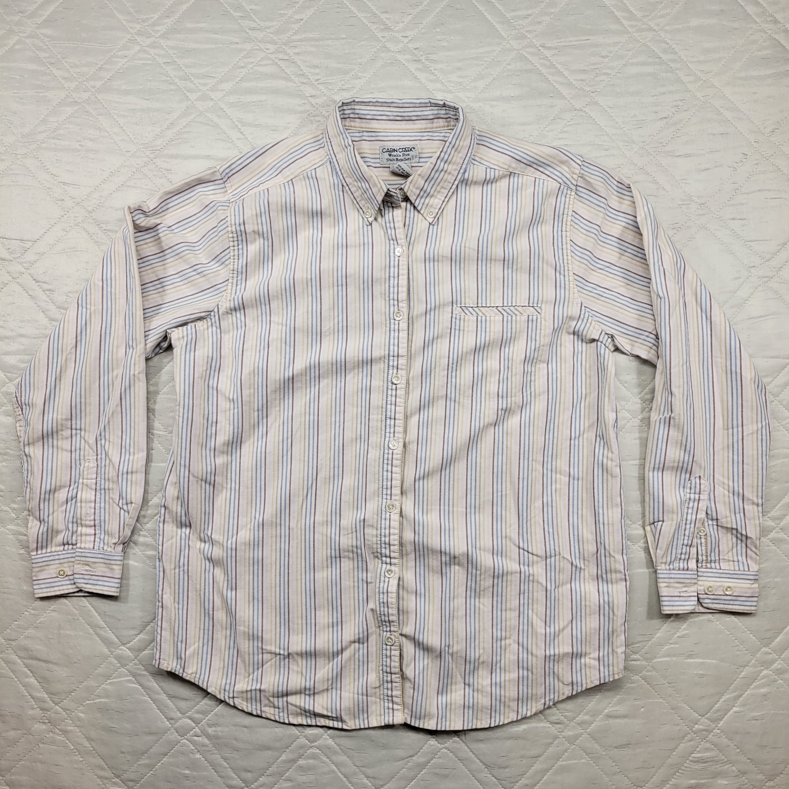 Cabin Creek Wrinkle Free Stain Repellent long sleeve dress shirt size 12T