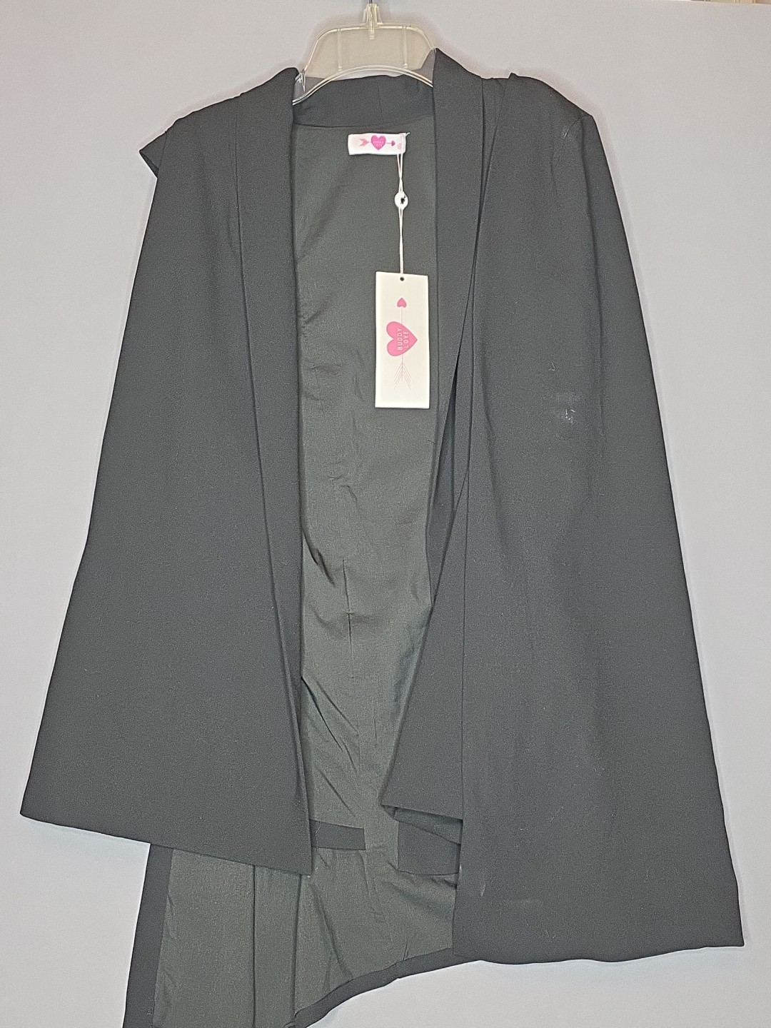 Buddy Love King-1 Black Cape XS NWT Women’s Fashion Shawl Wrap Polyester