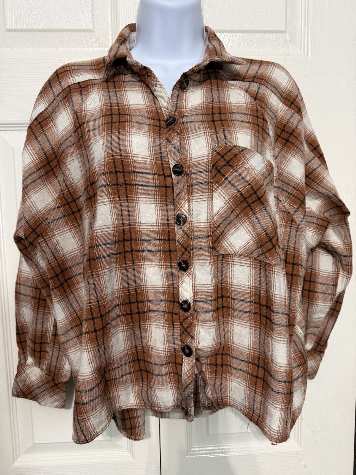 Talulah Flannel Button Down Shirt Oversized Size Small