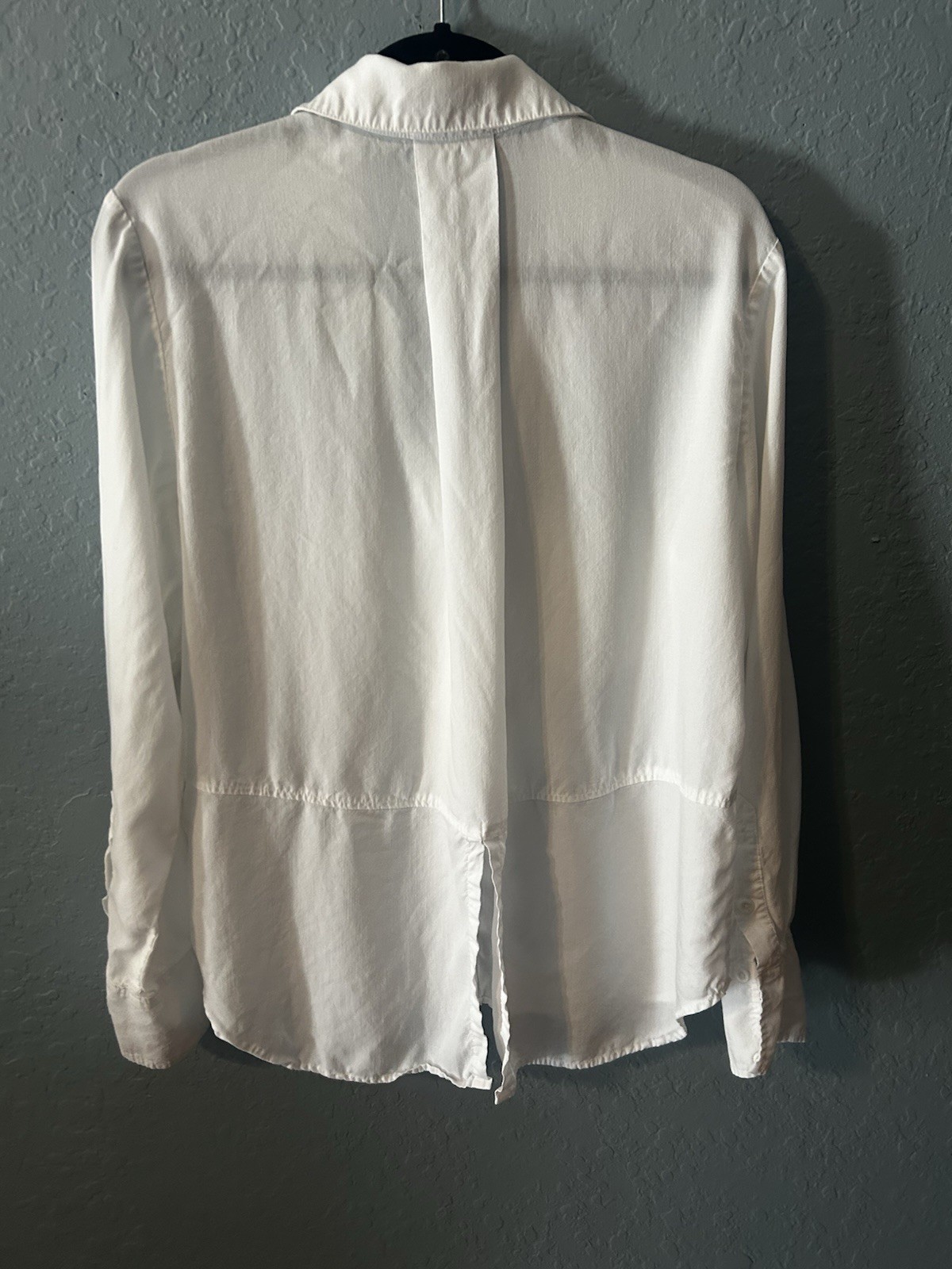 Cloth & Stone White Tencel Lyocell Split Back Button Down Shirt – Large