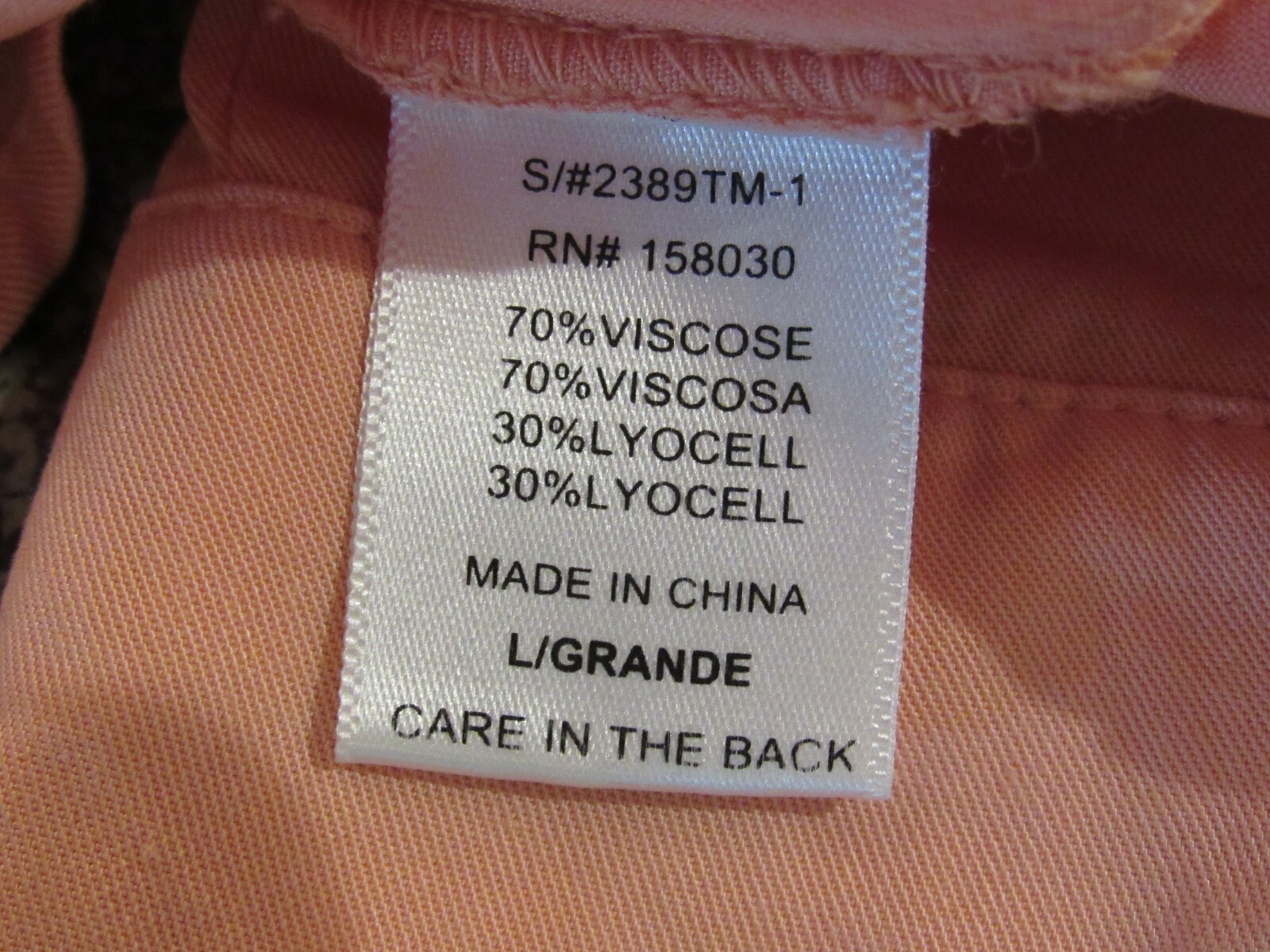 Love Tree ~ NWT Peach Oversize Long Roll Tab Sleeves ~ L New!