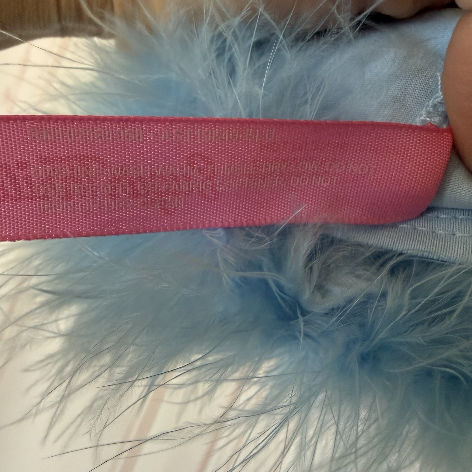 Dolls Kill LALA LA FLEUR Marabou TUBE Top BLUE Size XXS Can Fit XS/S NWT