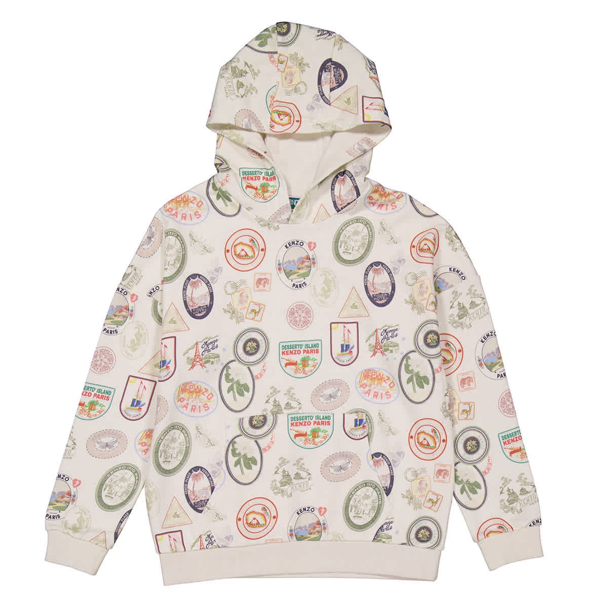 Kenzo Kids All-Over Graphic Print Cotton Hoodie, Size 14Y