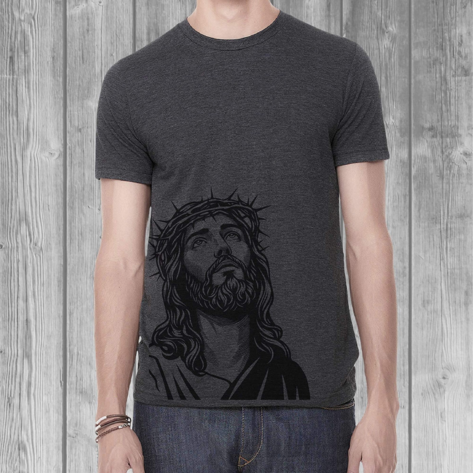 Christ Jesus Portrait T-Shirt for Women, Christian Religious, Unisex Fit