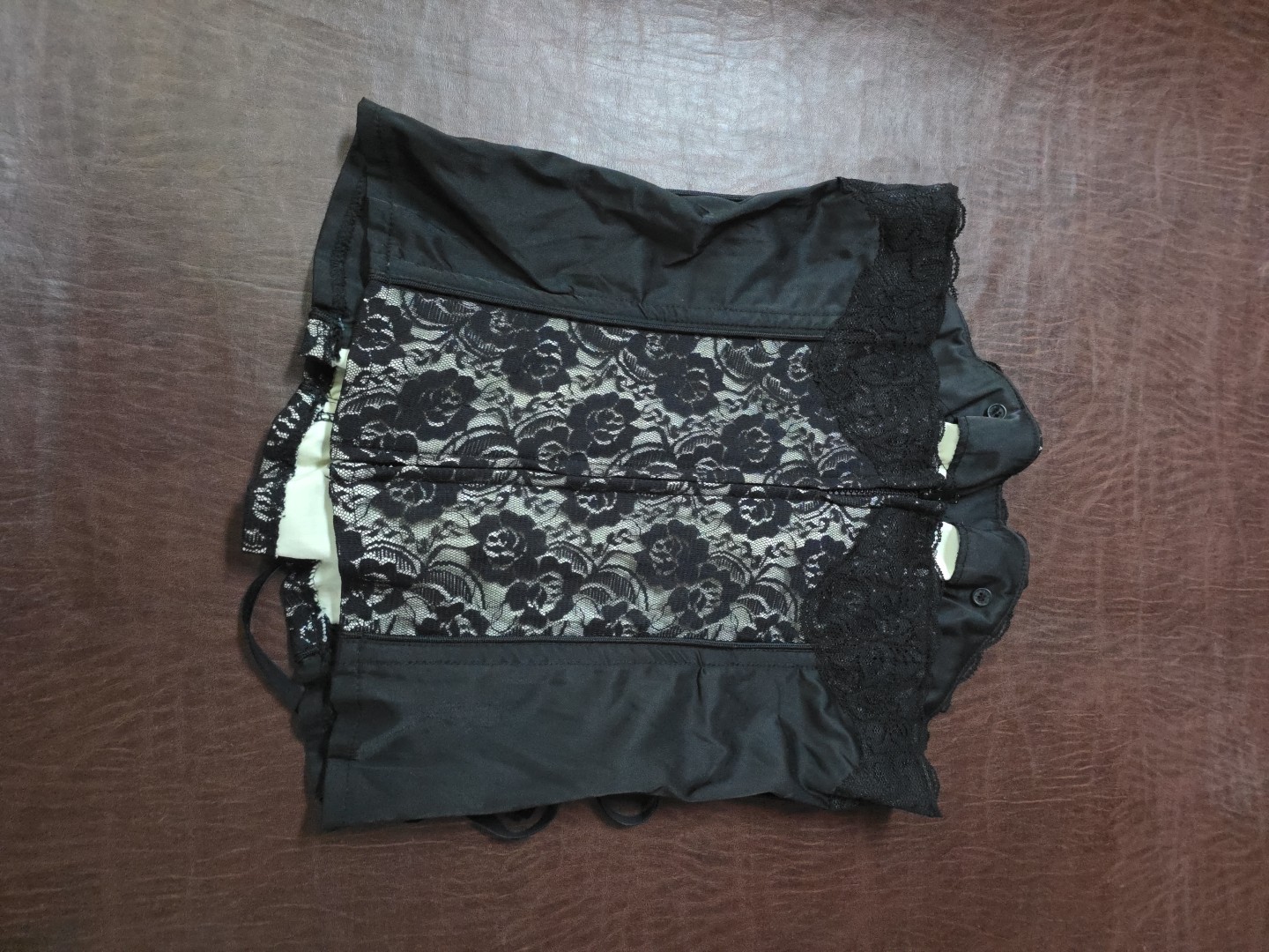 New Hot Topic Tripp NYC L Black Lace Up Strapless Sexy Corset Bustier Top Gothic