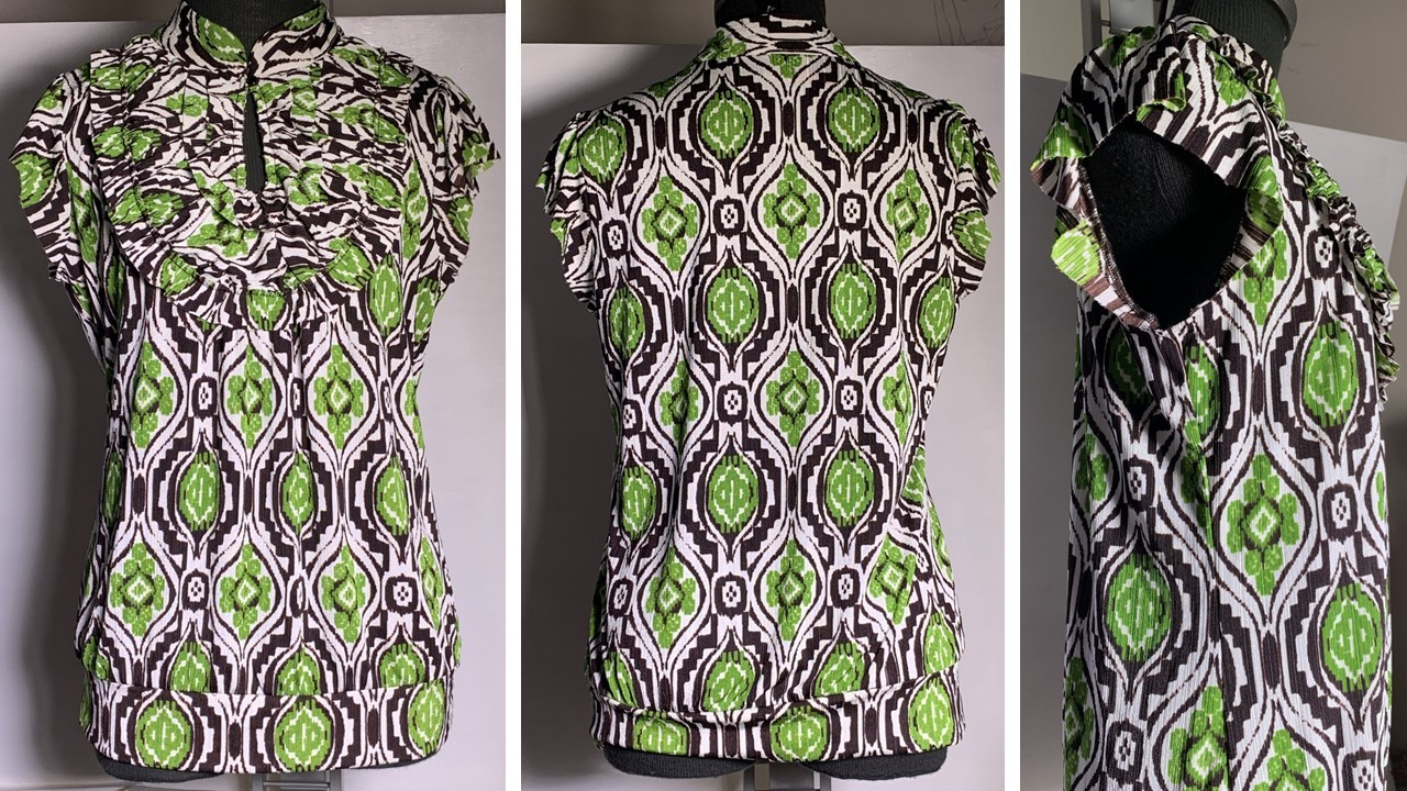 Heart Soul Extra Large XL Buttoned Key Hole Stretch Top Blouse