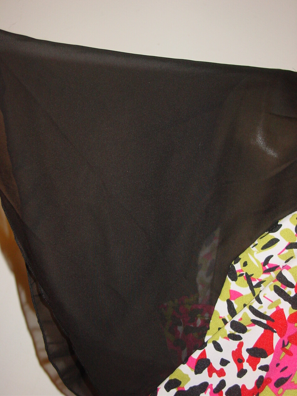 D.J. Summers Pink Black Abstract Leopard Print Slinky Tunic Top Sheer USA-XL NEW