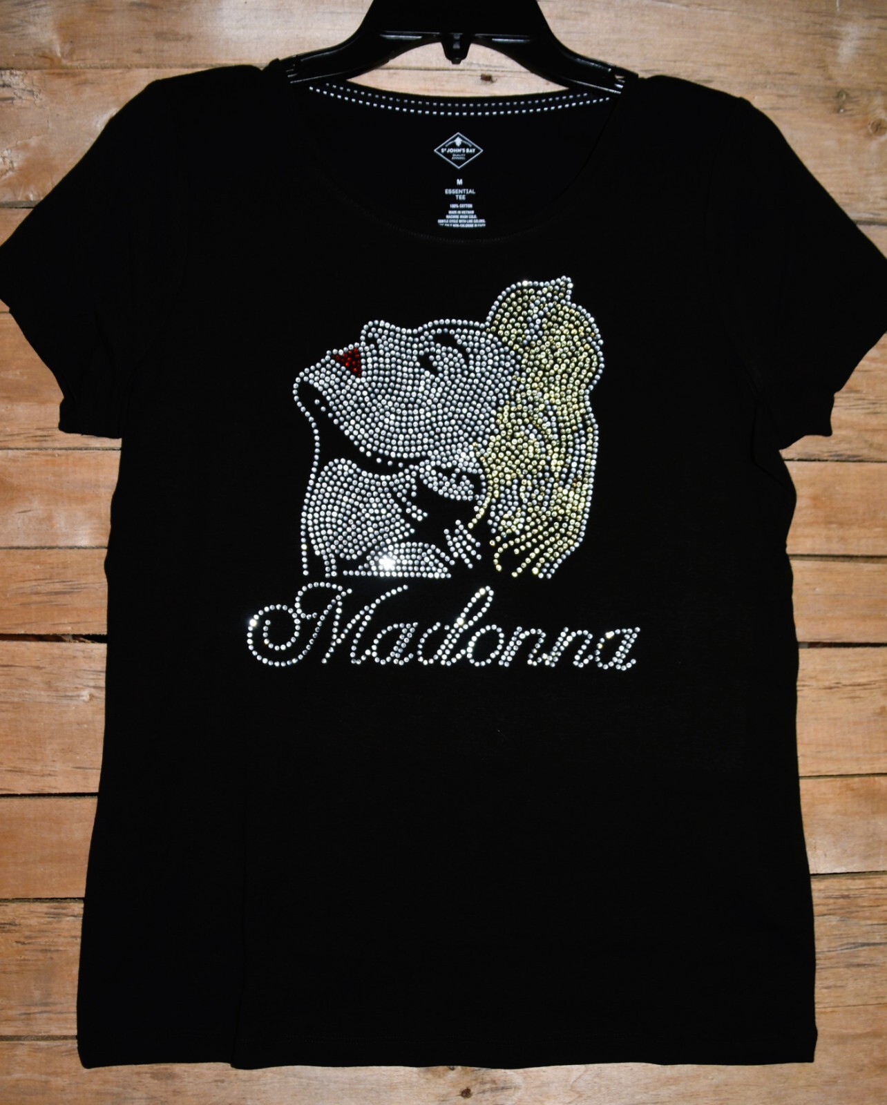 Madonna rhinestone bling shirt or tank XS S M L XL XXL 1X 2X 3X 4X 5X