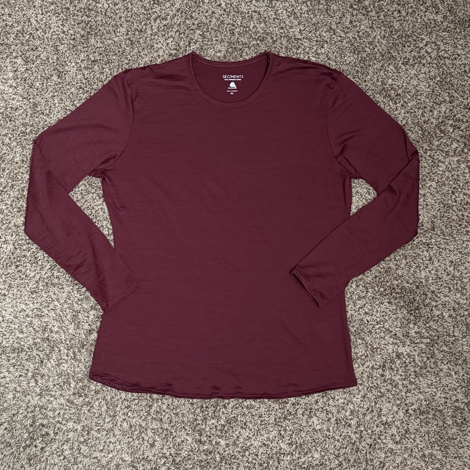 Segments Womens Merino Wool Base Layer Top Size XL Gorpcore Outdoor Trail Hiking