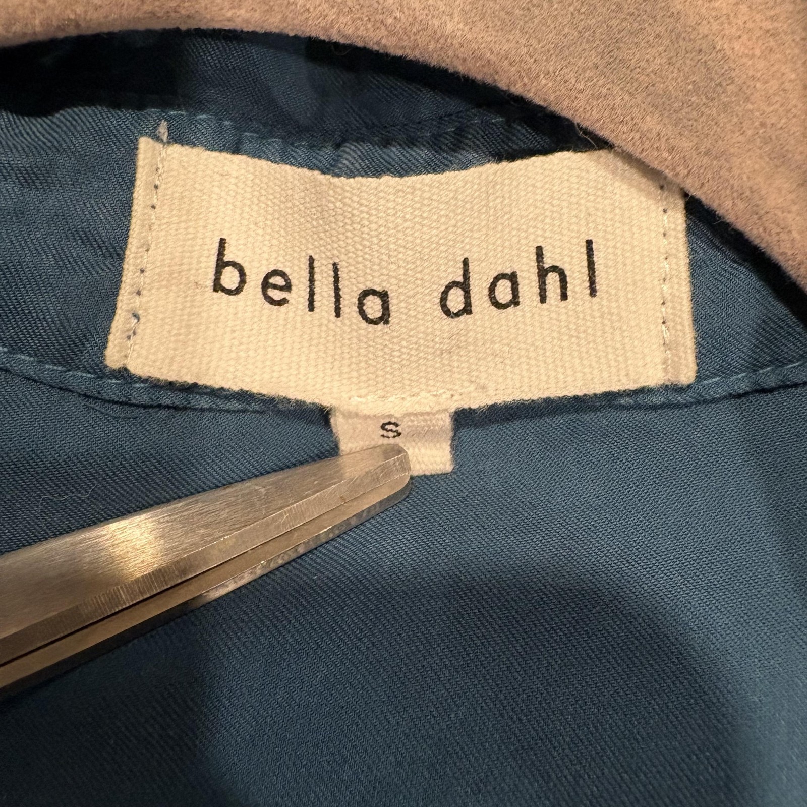 Bella Dahl Shirt Womens Small Blue Tencel Collared Button Front Long Sleeve Top