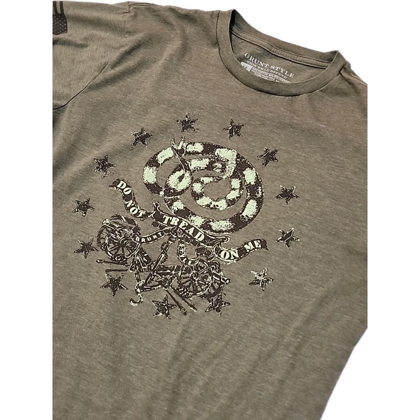 Grunt Style T-Shirt Women’s Medium Short Sleeve Green “Do Not Tread On Me” R2