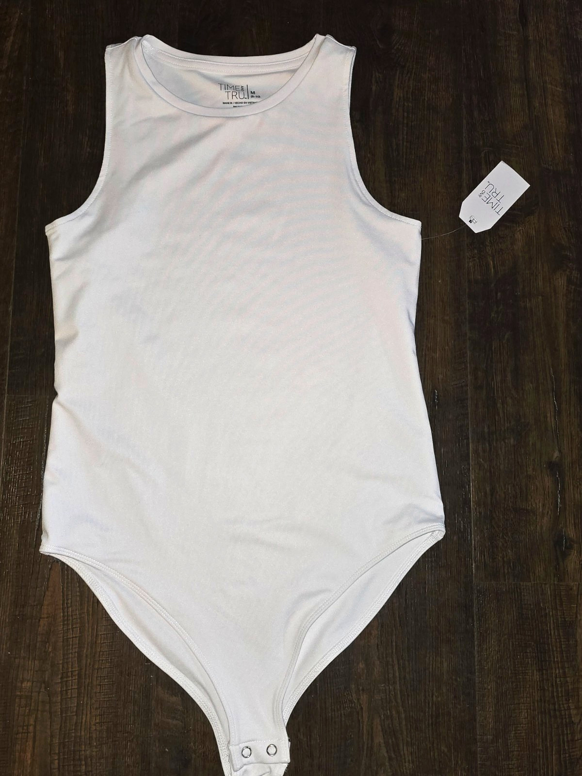 Time & Tru Smoothing Women’s Bodysuit M XXXL 8 10 22 White New *