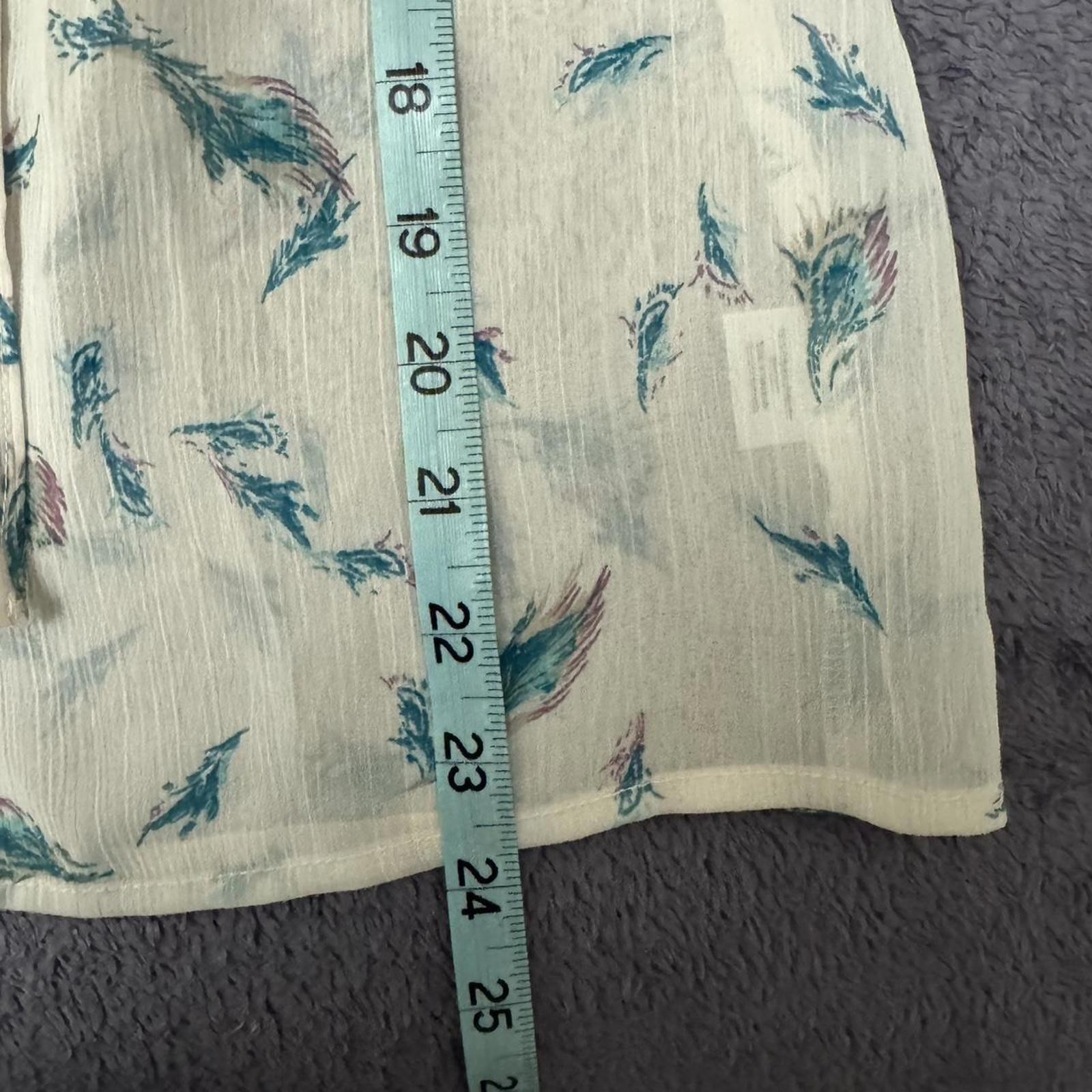 a.n.a Sheer Floral Tie Neck Sleeveless Boho Blouse – NWT- Size M Petite