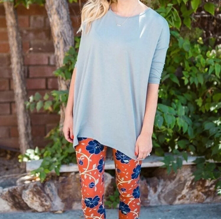 Lularoe Irma Tunic Animal Print Shirt 16/18 Cheetah White/Blue Unicorn Large 🦄