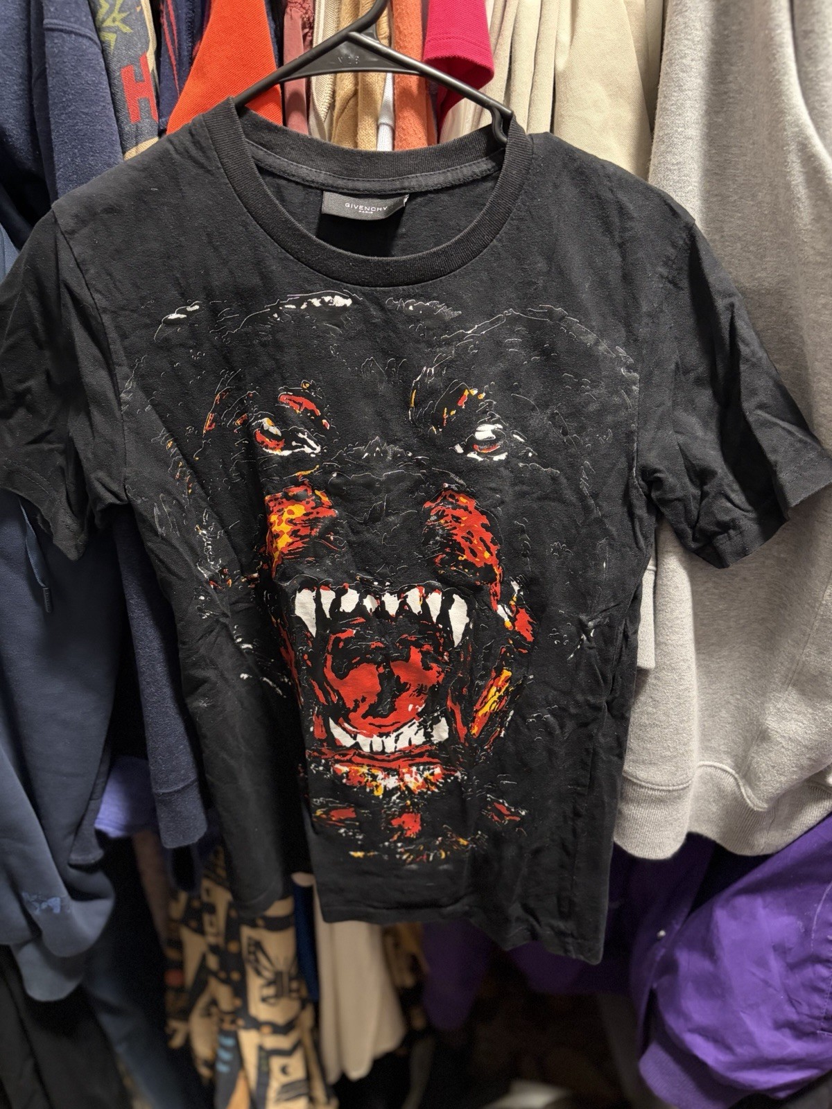 Givenchy FW 2012 Rottweiler Short Sleeve Sweatshirt Black M Women’s Top