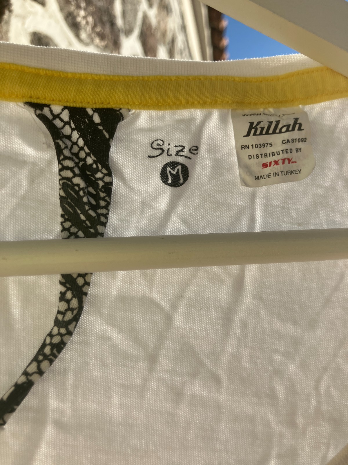 VTG Killah by Miss Sixty Graphic Long Sleeve Top Y2K Bow Camera Pop Art M