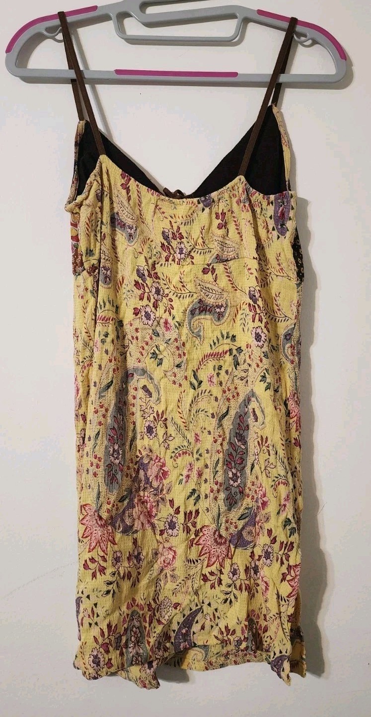 Vintage Y2K Boho Fairy Cottagecore mixed media Cami tank Top Tag L(S,M? See Meas