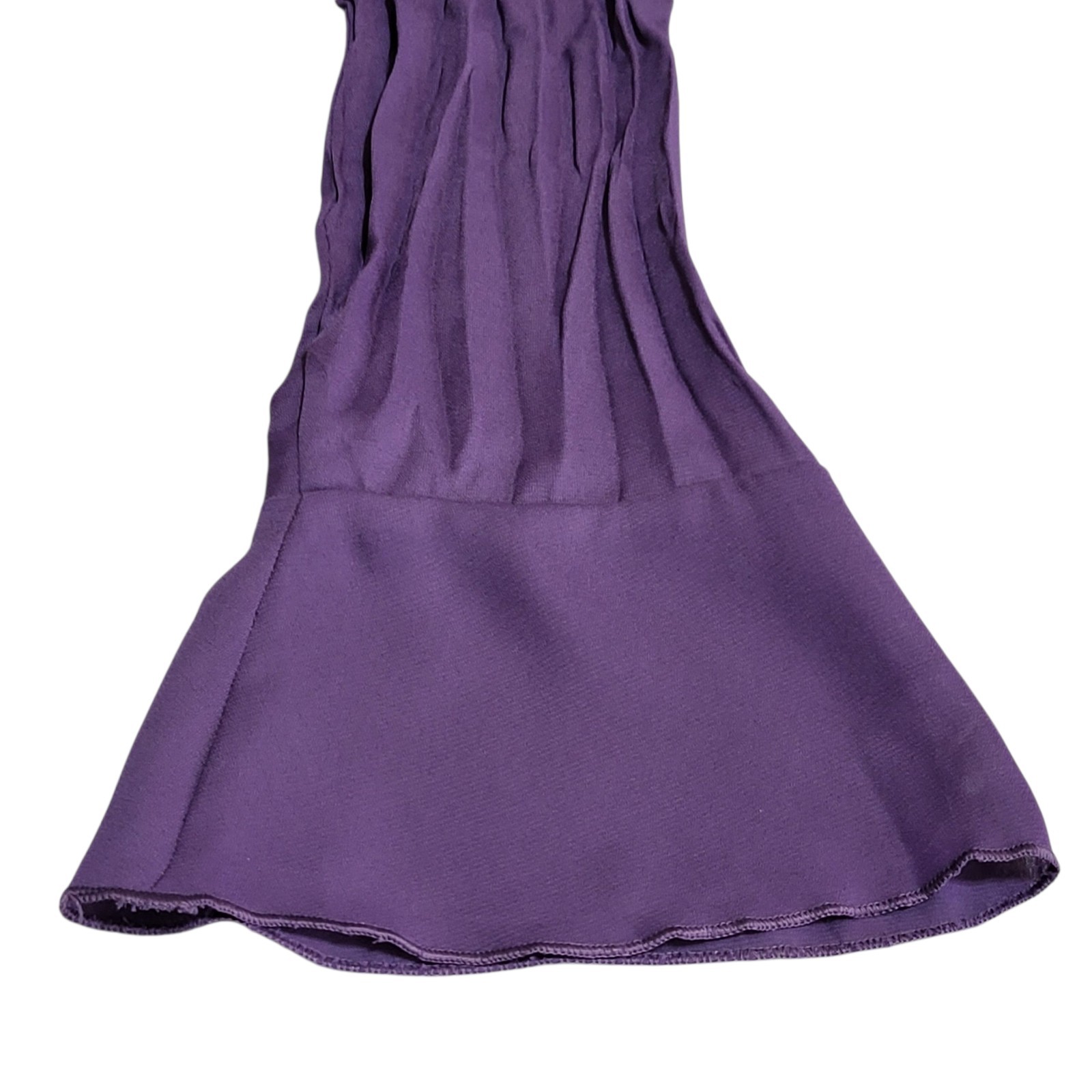 Vintage Blouse Sz S Purple Ruffle Lace Pleated Bell Sleeve Romantic Fairy Goth