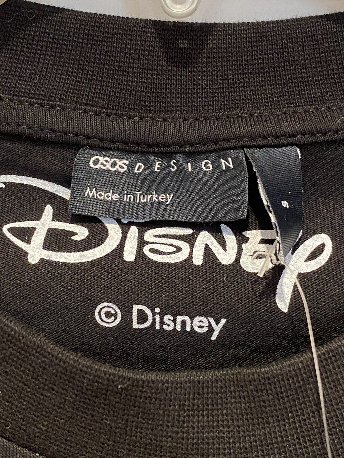 Adult Disney Mickey Mouse Festive Oversized T-Shirt size SMALL BNWT Black Top