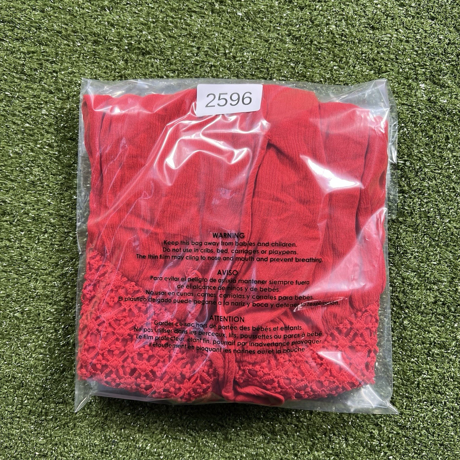 Umgee USA Women’s Red Sleeveless Babydoll Crochet Trim Tank Top Size L