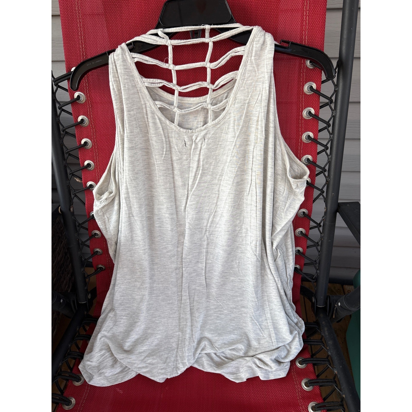 Maurice’s Change Your Altitude Jeep Tank Top Lattice Back Side Tie optional XL