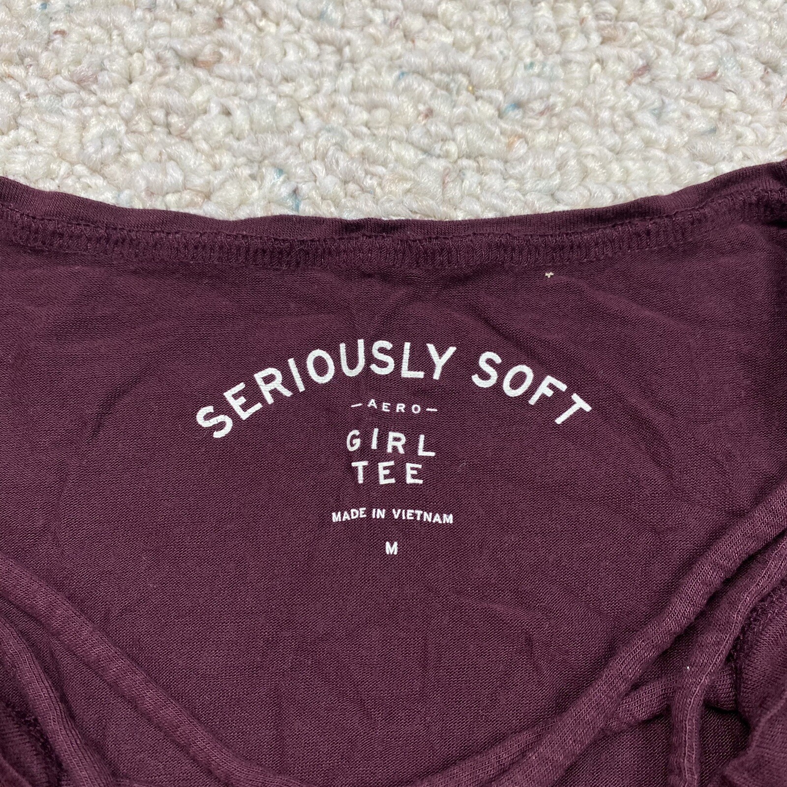 AERO Juniorss Top sz M Maroon Red Supeior Soft Girl Tee Soft Grunge Minimalist