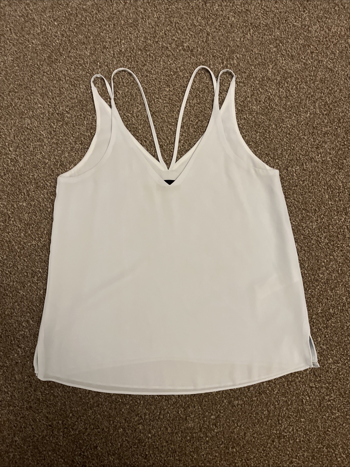 TOPSHOP VEST TOP / TANK TOP LIGHT BLUE STRAPPY TOP – VEST TOP – SIZE 8