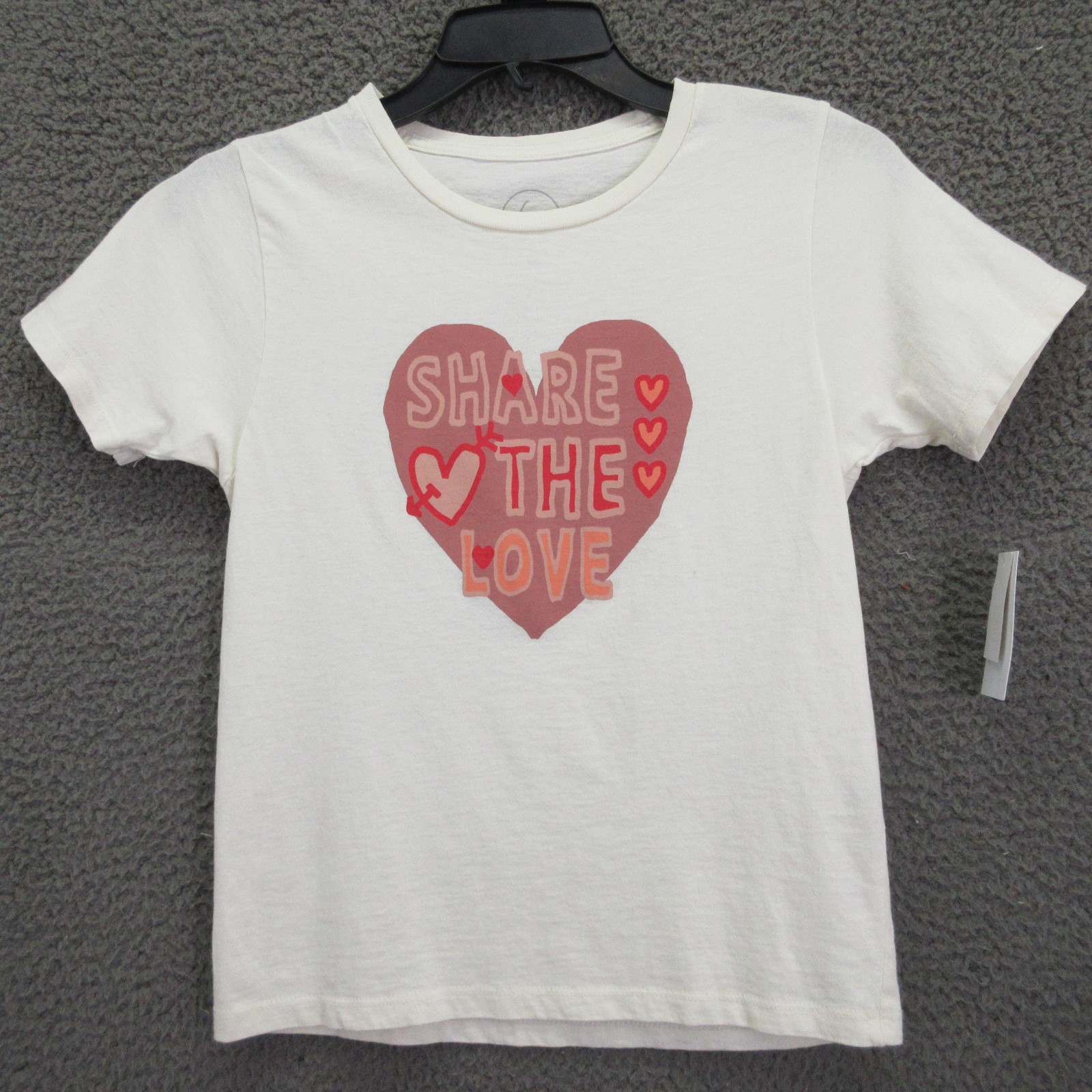 Hi-Res Shirt Womens Medium White Share The Love Heart Graphic Tee Nordstrom