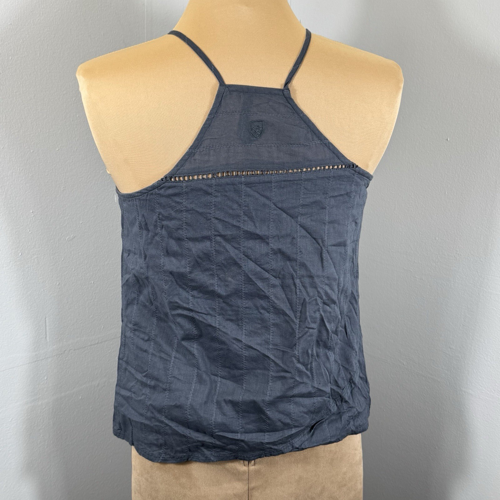Kuhl Sz S Aurelia High Neck Tank Top Shirt Racerback Organic Cotton Lightweight