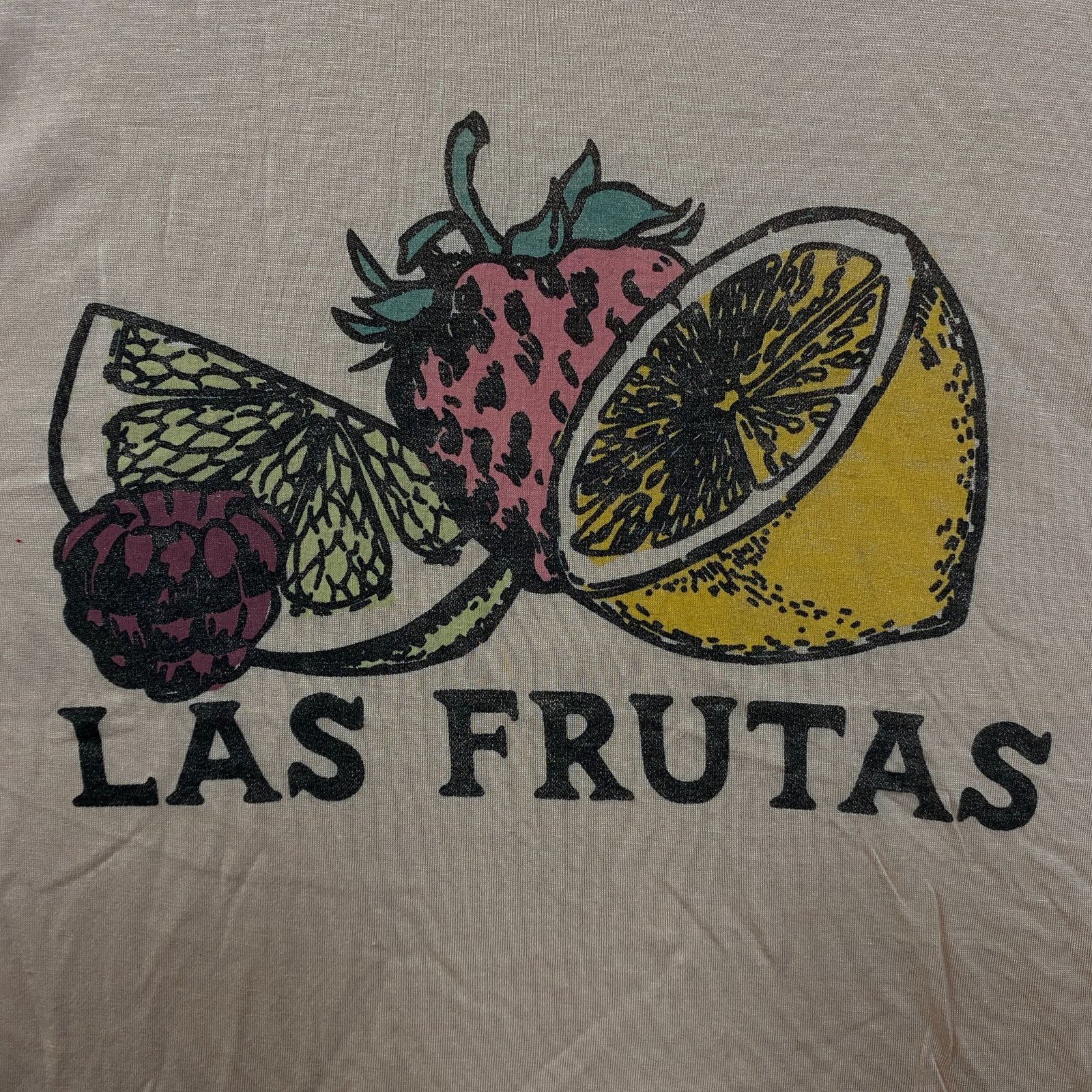 Junk Food Clothing Las Frutas Vintage Style Tissue Women’s Crop Tank Small