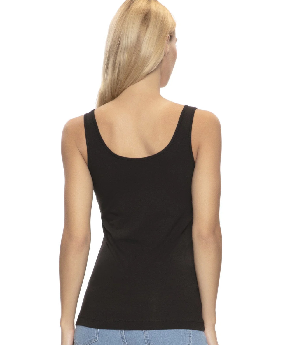 Felina Cotton Modal Tank-Reversible options (Scoop or V-Neck), 1 Item