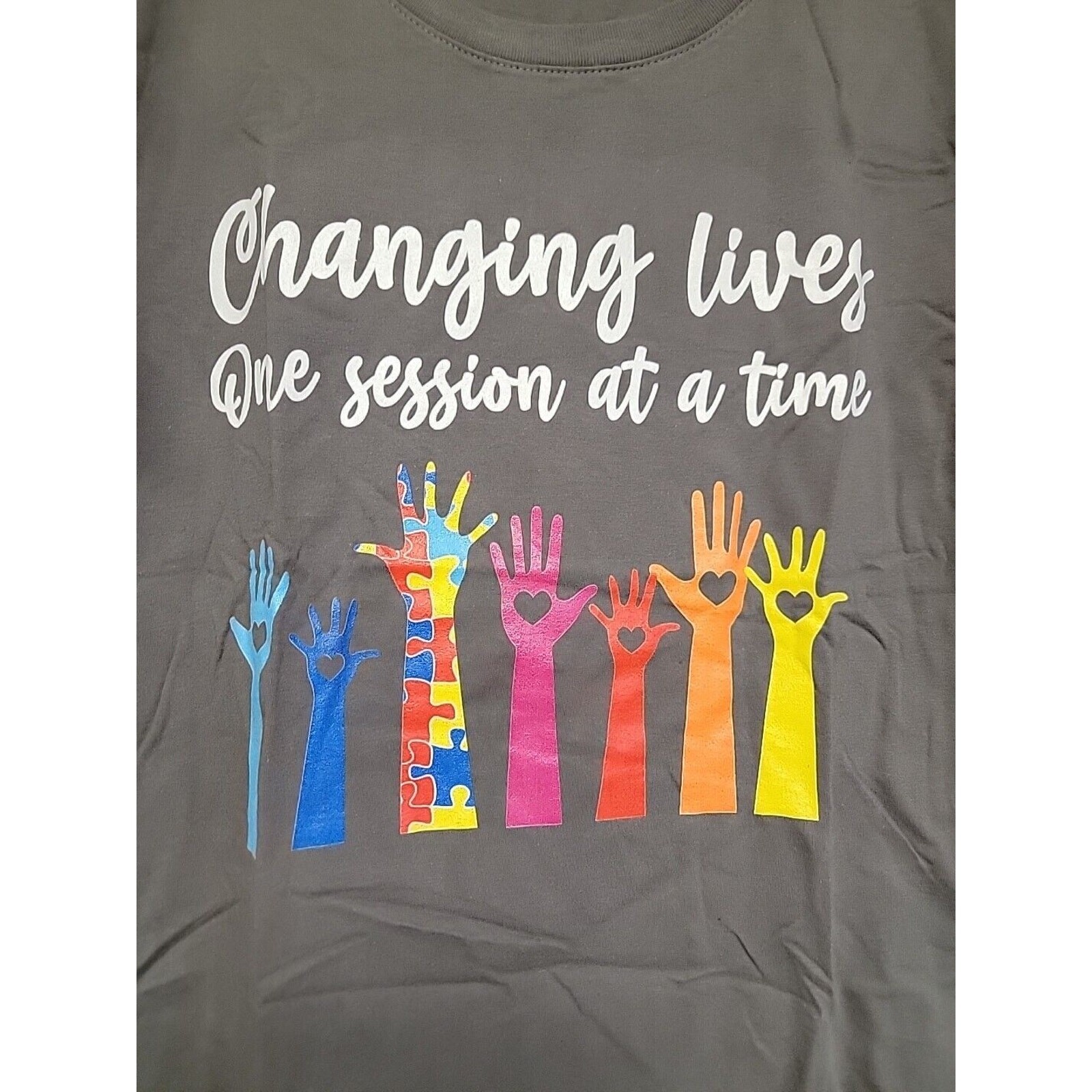 Port & Company Womens T-Shirt sz 3XL Asphalt Gray Changing Lives