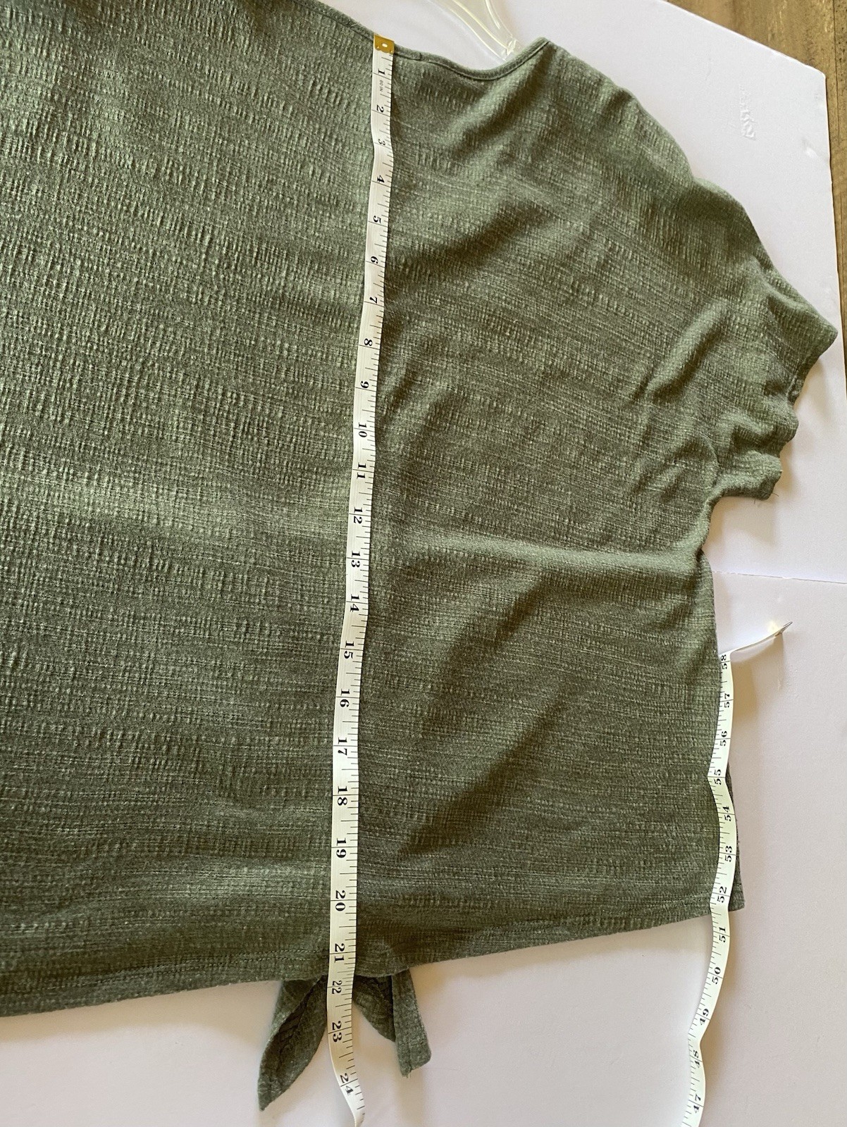 Cable & Gauge Pullover Blouse Top Raglan V-Neck Short Sleeves Green Women’s M