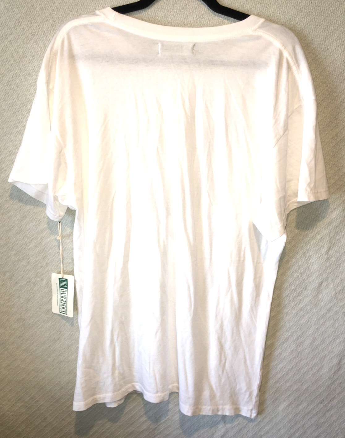 NEW W/TAG GIRL DANGEROUS SARDINES VINTAGE T-SHIRT ORGANIC COTTON GOTS WHITE SS