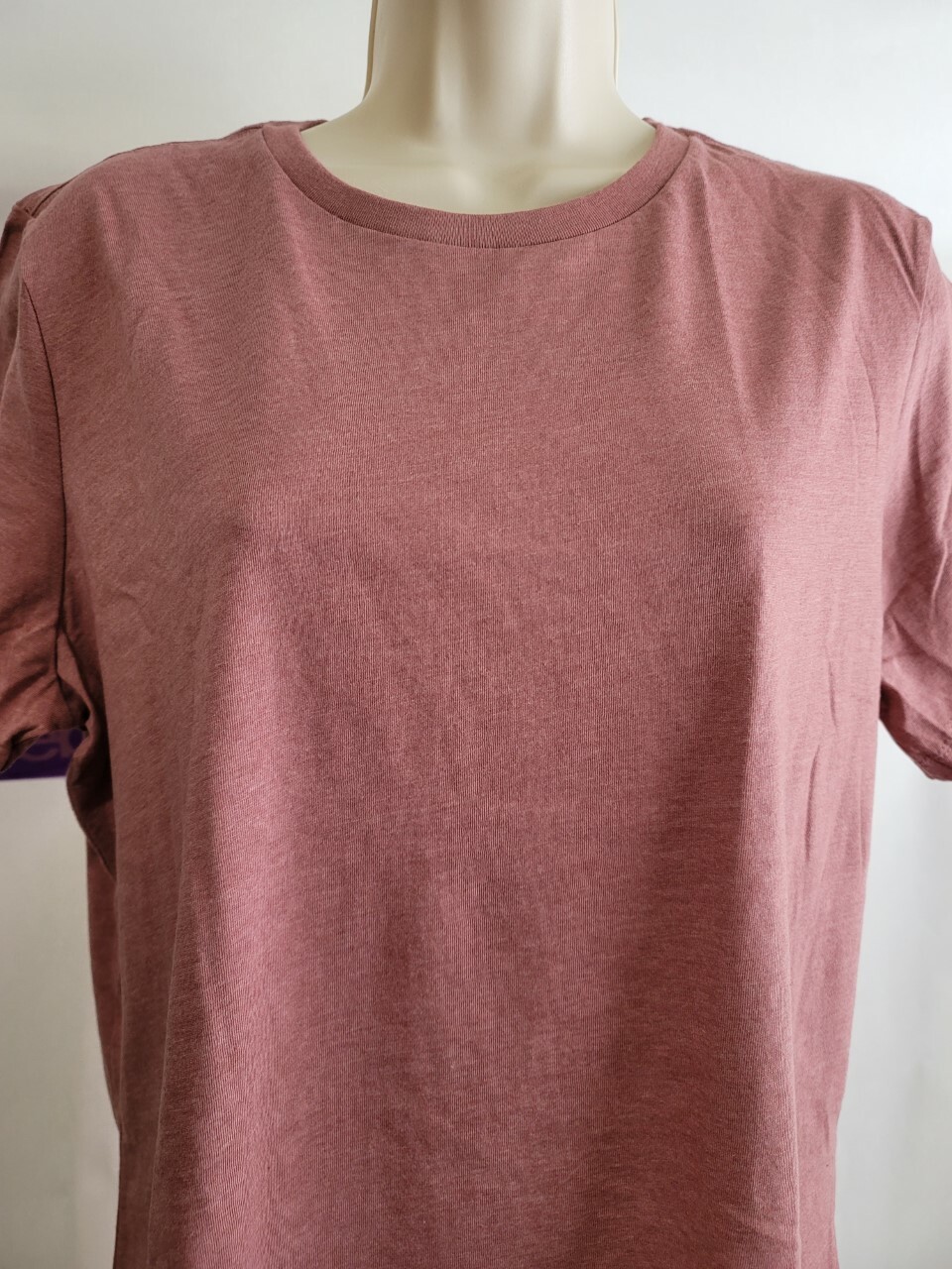 Womens New Bella + Canvas Heather CVC T Shirt Size Large Mauve 7540