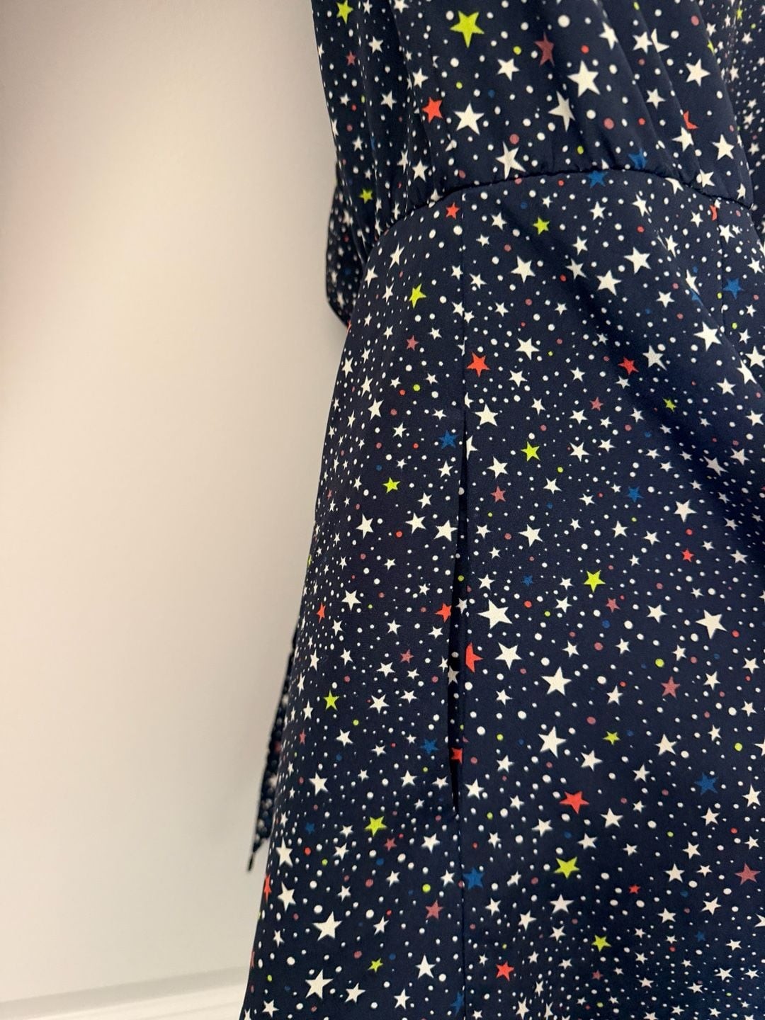 LIKELY Star Print Front-Tie Button-Down Blouse