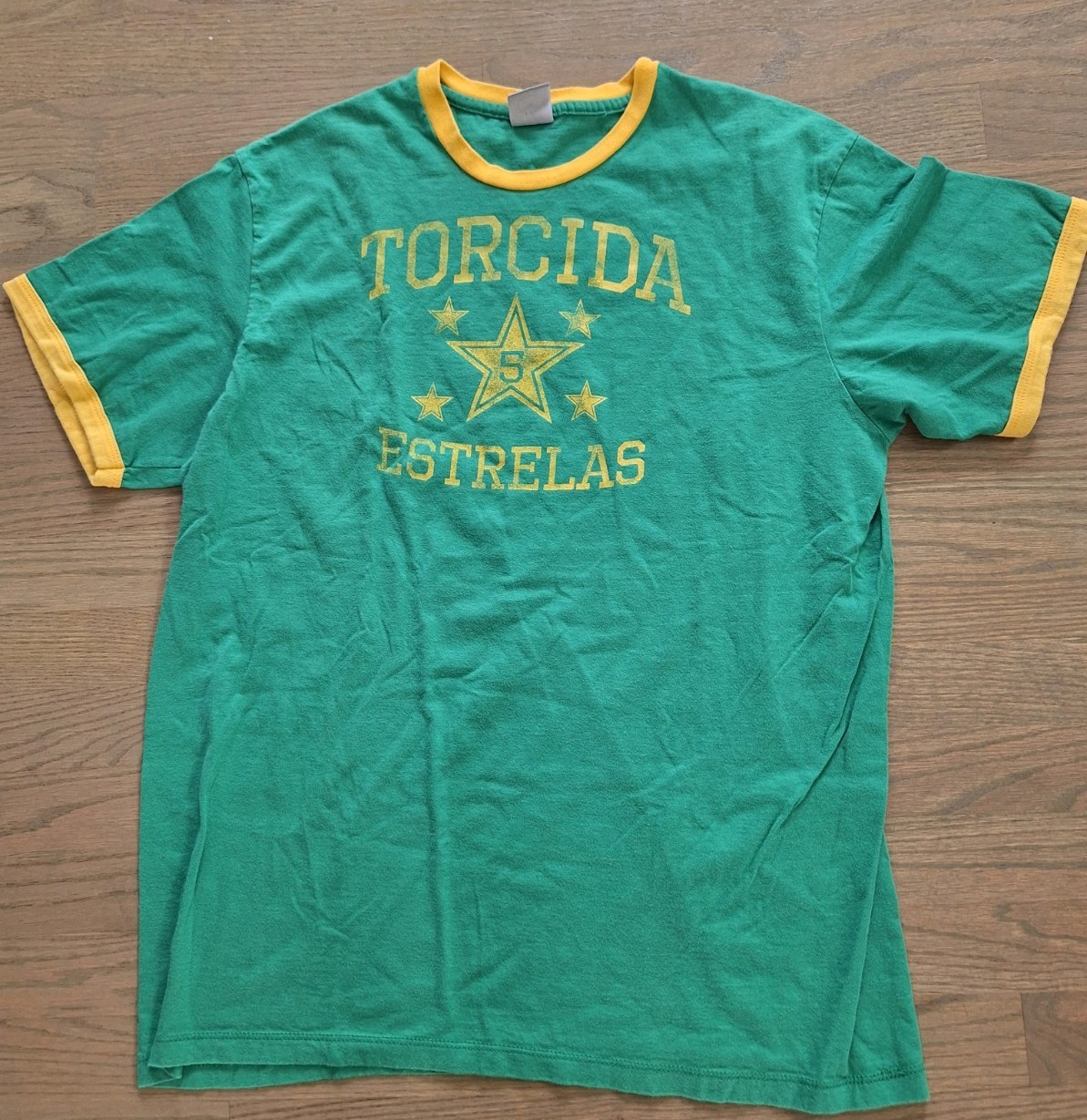 Pre-owned tee Adult Unisex Hering 5 Estrela Green Yellow T-Shirt Size XXL
