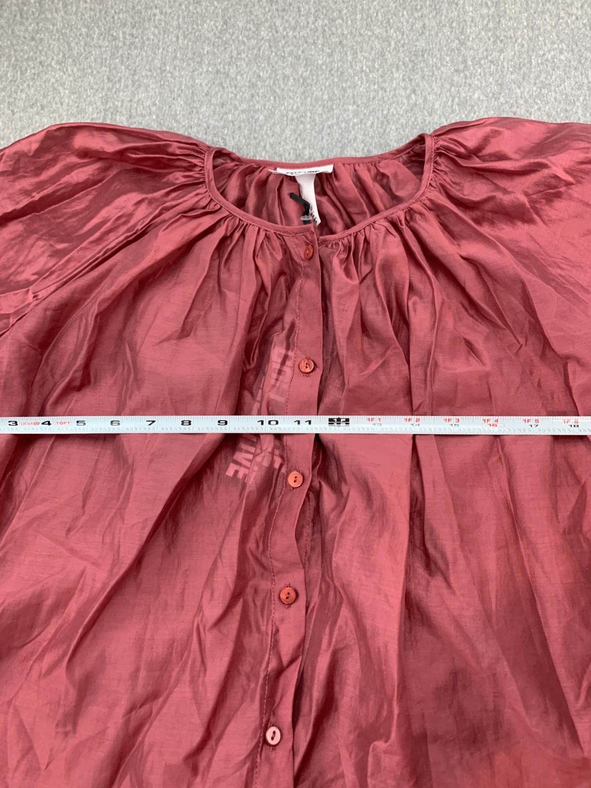 Future Collective Peasant Bohemian Blouse Top Womens XS Pink Mauve Lightweight