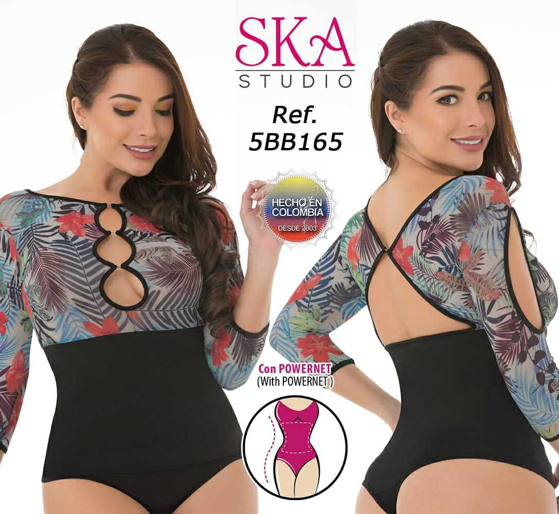 Colombian Sexy Floral Print Women Bodysuit Shaper #4BB16