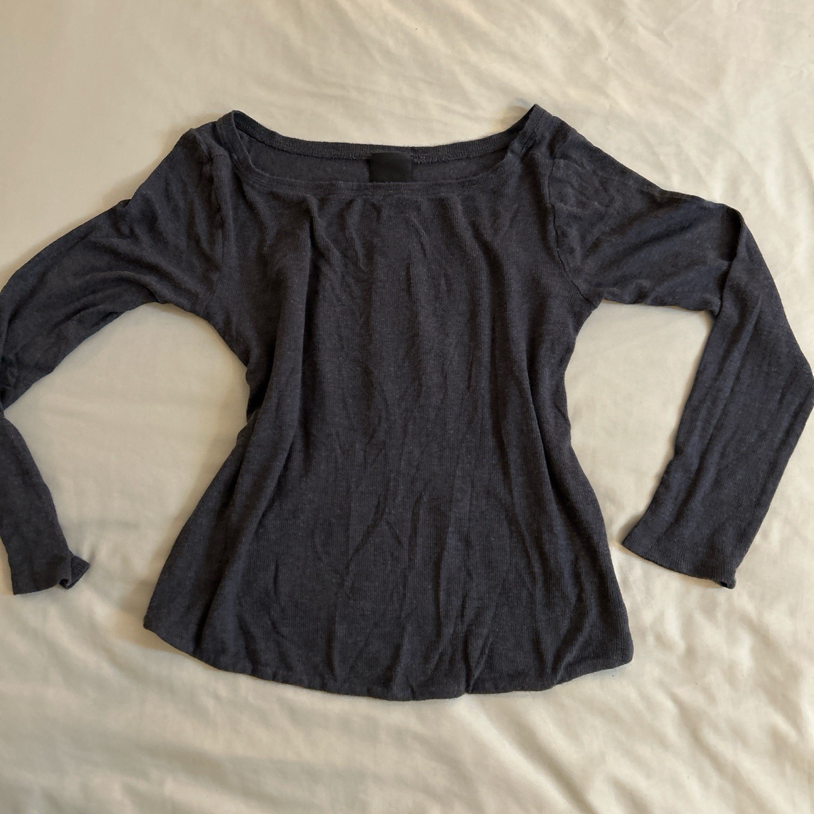 Heather Dark Gray Long Sleeve With Back Cinching S