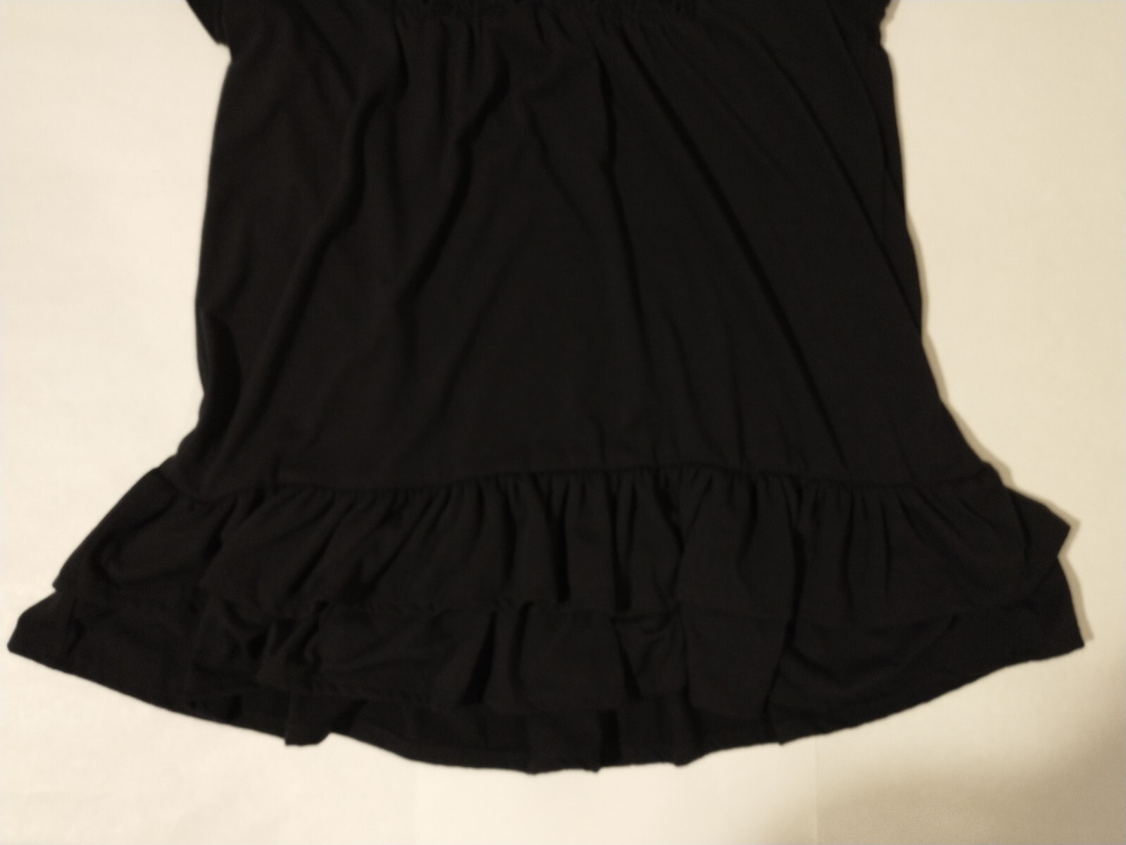 Isela Top Women’s Small Short Sleeve Ruffled Hem Blue