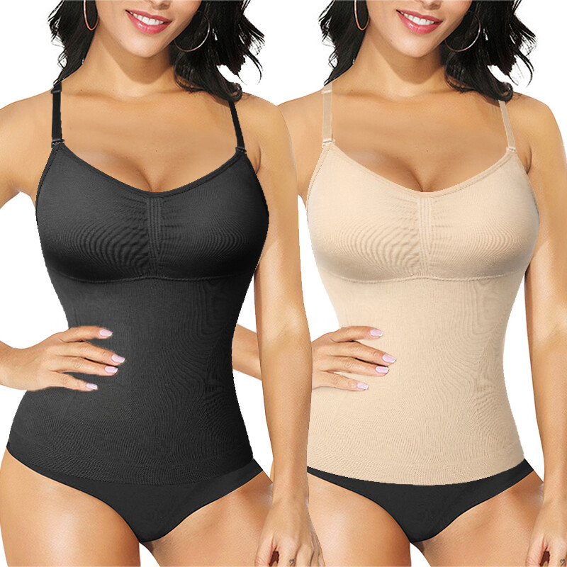 Women Camisole Built in Removable Pad Bra Vest Tank Top Stretch Tight Fit Shaper