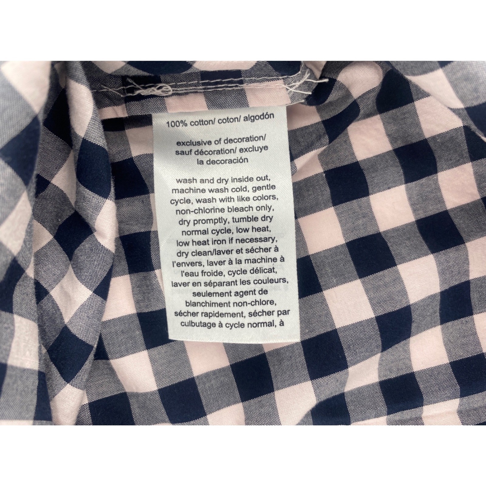 Tommy Hilfiger Quarter Zip Top Womens Large Pink Navy Gingham Check Excellent L