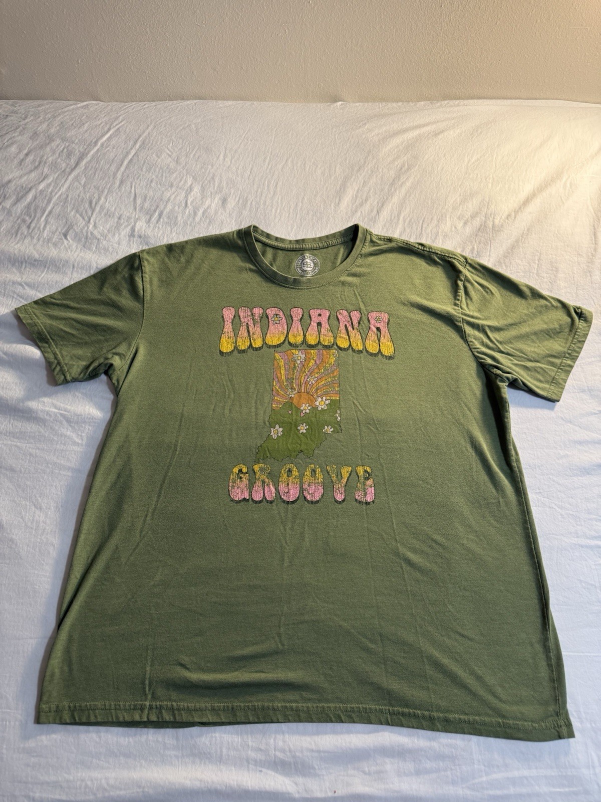 Women State And Local Thread Company T-Shirt Size 2XL Green Indiana Groove