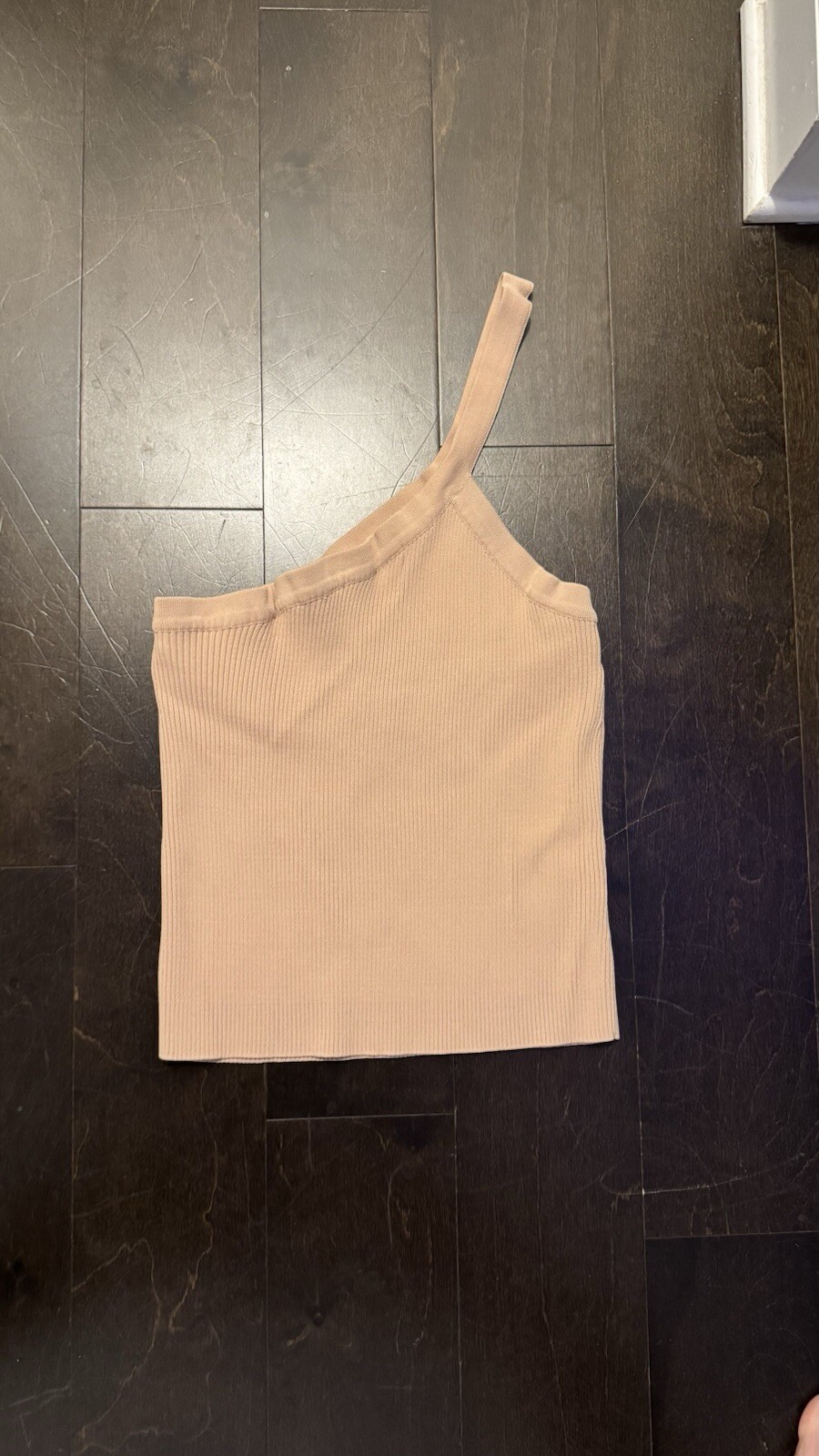 New With Tag Women Lucca One Shoulder Ribbed Knit Top Sz M